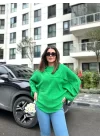 Kadın Yarasa Kol Aerobin Kumaş Bluz