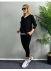 Kadın Yeni Sezon Uzun Kollu Ribana Detay Ikili Takım