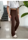 Kadın Yüksek Bel Full Likralı Krep Kumaş Pantolon