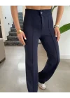 Kadın Yüksek Bel Full Likralı Krep Kumaş Pantolon