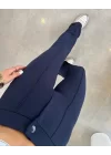 Kadın Yüksek Bel Full Likralı Krep Kumaş Pantolon