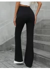 Kadın Yüksek Bel Geniş Paçalı Dalgıç Tayt