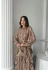 Bebe Mavi Uzun Volanlı Elbise