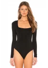 Kare Yaka İpek Jarse Bodysuit
