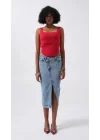 Kare Yaka Kalın Askılı Bodysuit