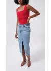 Kare Yaka Kalın Askılı Bodysuit