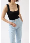 Kare Yaka Kalın Askılı Bodysuit