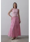KAT KAT KETEN ETEK - Şeker Pembe