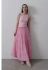 KAT KAT KETEN ETEK - Şeker Pembe