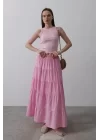 KAT KAT KETEN ETEK - Şeker Pembe