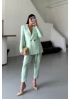 KETEN CEKET - PANTOLON TAKIM - Mint