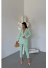 KETEN CEKET - PANTOLON TAKIM - Mint