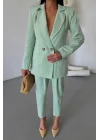 KETEN CEKET - PANTOLON TAKIM - Mint