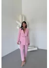 KETEN CEKET - PANTOLON TAKIM - Pembe