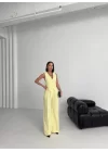 Keten Sirti Çapraz Geçi̇şli̇ Cepken Pantolon Takim
