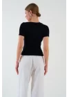 Kısa Kollu T-shirt - Siyah