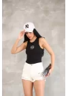 Kolsuz Nakışlı Badi Bluz - Siyah