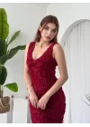 Kren Gül Detaylı Elbise