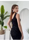 Kren Gül Detaylı Elbise