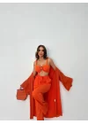 KRINKILL BÜSTİYER-PANTOLON-KİMONO TAKIM - Orange