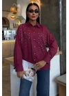 Kristal Taş Çakımlı Poplin Gömlek 3413
