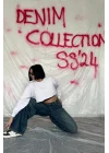 Mavi Geniş Paça Jeans Pantolon