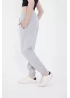 Lastikli Baskılı Eşofman Pantolon - Gri