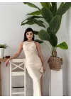 Lers Çiçek Detaylı Elbise