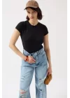 Likralı Basic T-Shirt