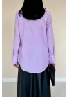 Lila Poplin Gömlek