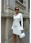 Lilian Cut Out Mini Elbise 2819