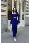 Lita Cut Out Büzgülü Elbise 2715-8