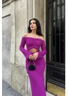 Lita Cut Out Büzgülü Elbise 2715-8