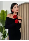 Livora Gül Detay Elbise