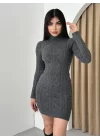 Livorna Boğazlı Mini Elbise