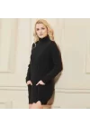 Loren Yünlü Motifli Midi Boy Triko Elbise