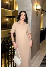 Manque Polo Yaka Yırtmaçlı Elbise 2689-8
