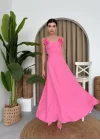 Matilda Gül İp Askılı Elbise