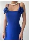 Matilda Gül İp Askılı Elbise