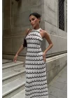 Melina Ajurlu Halter Yaka Elbise 2774