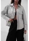 Metalik Denim Ceket