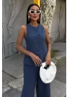 Midi Şortlu Ve Yelekli Viscon Takım 10167