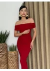 Milan Madonna Yaka Kalem Elbise