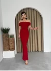 Milan Madonna Yaka Kalem Elbise