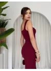 Mıng Çiçek Detaylı Elbise