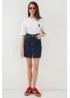 Mini Kot Etek 8037 - Lacivert
