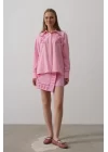 Nakış Detaylı Etekli Takım - Pembe