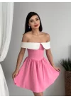 Nalia Beyaz Yakalı Elbise