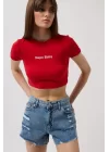 Nepo Baskılı Crop T-Shirt