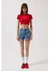 Nepo Baskılı Crop T-Shirt